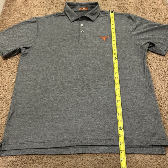 University of Texas UT Forty Acres Longhorns Gray Heather Golf Polo Men’s L - Picture 2 of 6